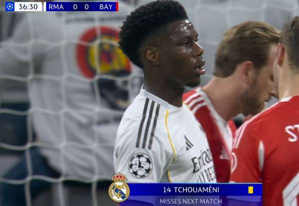 楚阿梅尼染黄埋隐患 皇马中场大将无缘欧冠生死战